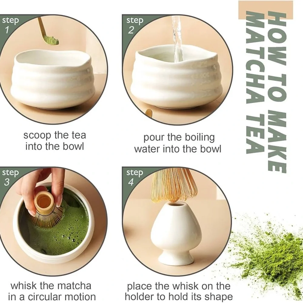 NWT, So-Real Creations Matcha Set - Mint Green Ceramic Bowl & Tools